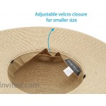 Krono Krown Women's Wide Brim Floppy Summer Beach Sun Hat for Ponytail w Cute Ribbon Bow - Paper Straw Adjustable UPF50+ Ivory Golden Flamingo at Women’s Clothing store