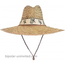 Men's Summer Palm's and Turtle Printed Band Wide Brim Straw Sun Hat Turtle - Natural at  Women’s Clothing store