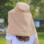 Monique Women Men Cotton Sunhat UPF 50+ UV Protection Sun Hat Removable Neck Face Flap Hat Cap Khaki at Women’s Clothing store