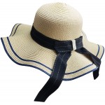 Noncell Sun hat Straw hat Woman's Wide Brim Wavy Side Straw hat，Summer Beach Hat UV UPF 50 Packable Foldable Travel…