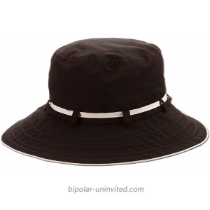 Panama Jack Women's Bucket Sun Hat - Packable Lightweight Nylon UPF SPF 50+ Sun Protection 3 Wide Big Brim Black at  Women’s Clothing store