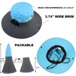 Peicees 3PCS Women's Outdoor UV Protection Foldable Mesh Wide Brim Beach Fishing Hat at Women’s Clothing store