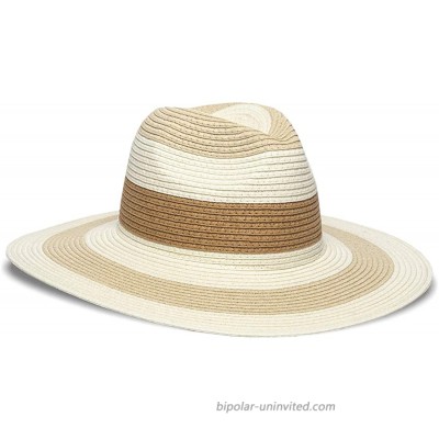 Physician Endorsed Women's Adjustable Head Size Sandi Fedora Hat White Ecru Tan Packable & Rated UPF 50+ for Max Sun Protection at  Women’s Clothing store