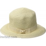 Physician Endorsed Women's Pitch Perfect Straw Sun Hat Rated UPF 50+ for Max Sun Protection Gold Tweed One Size at Women’s Clothing store