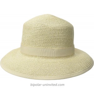 Physician Endorsed Women's Pitch Perfect Straw Sun Hat Rated UPF 50+ for Max Sun Protection Gold Tweed One Size at  Women’s Clothing store