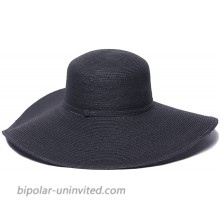 Physician Endorsed Women's Sophia Toyo Braid Lg Brim Floppy Sun Hat Rated UPF 50+ for Max Sun Protection Black Adjustable Head Size at  Women’s Clothing store