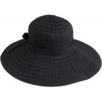 San Diego Hat Company Women's Ribbon Large Brim Hat Black One Size at Women’s Clothing store Sun Hats