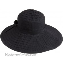 San Diego Hat Company Women's Ribbon Large Brim Hat Black One Size at  Women’s Clothing store Sun Hats