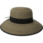 San Diego Hat Company Women's Ultrabraid Sun Brim with Back Bow Detail Mixed Black One Size at Women’s Clothing store