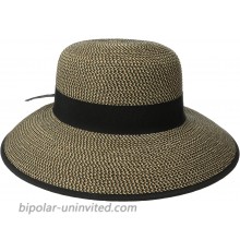 San Diego Hat Company Women's Ultrabraid Sun Brim with Back Bow Detail Mixed Black One Size at  Women’s Clothing store