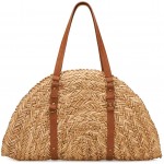 San Diego Hat Company Women's Woven Straw Crescent Shaped Bag Natural One Size at Women’s Clothing store