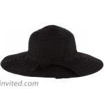 Scala Women's Sewn Ribbon Crusher Hat Black One Size at Women’s Clothing store Sun Hats