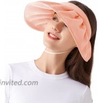 Sun Hat Beach Summer hat for Women UPF Woman Foldable Floppy Travel Packable Pink