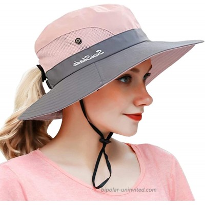 Sun Hats for Ponytail Hole Women with UV-Protection Pink at  Women’s Clothing store