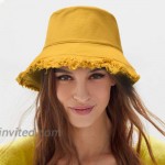 Sun Hats for Women Outdoor Fishing Wide Brim Hat Bucket Hat Summer Vacation Beach UV Hat Travel White at Women’s Clothing store