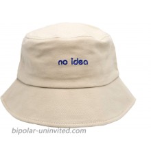 surell - No Idea Summer Sunhat Beach Trendy Bucket Hat - Soft Cotton Sun Protector - Funny Sunny Beach Gift Tan at  Women’s Clothing store