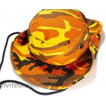 Unisex 100% Cotton Camo Bucket Hat Fishing Hunting Camping Safari Boonie Sun Summer at Women’s Clothing store