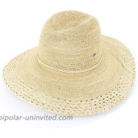 Wide Brim Sun Hat Summer Beach Straw Hat Fedora Crochet with Braid UV Protection Natural at  Women’s Clothing store
