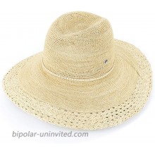 Wide Brim Sun Hat Summer Beach Straw Hat Fedora Crochet with Braid UV Protection Natural at  Women’s Clothing store