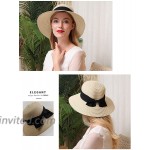 Women Big Bowknot Straw Hat Floppy Foldable Roll up Womens Straw Hat Sun Hat for Women Beach Cap Summer Hats UV Protection Beige at Women’s Clothing store