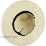 Women Men Jazz-Panama Straw-Sun-Hat - Wide Brim Straw Hat Beach UPF Foldable Packable Sun Hat Summer Beige Medium at Women’s Clothing store