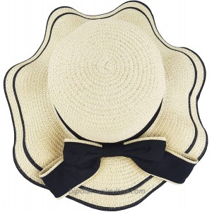 Women Summer UV Protection Beach Sun Hat UPF50+ Straw Hats Wide Brim Foldable Packable Roll up Cap Beige at  Women’s Clothing store