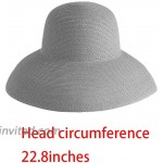 Women Summer UV-Protection Wide Brim Foldable Straw Sun Hat Travel Beach Cap Khaki One Size at Women’s Clothing store