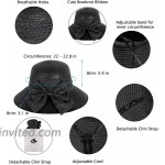 Womens Summer Sun Protection Hat Wide Brim UV UPF 50+ Hats Women Beach Straw Cap Black at Women’s Clothing store