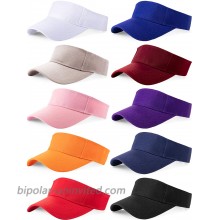 10 Pieces Sports Sun Visor Hats Adjustable Visor Cap Athletic Visor Hat for Men Women at  Women’s Clothing store