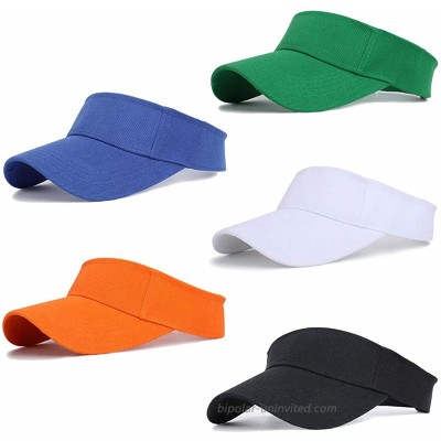 5 PC Colored Sun Visor Bingo Vegas Golf Beach UV Protection Sports Hat for Women Canvas Set 2 5 at  Women’s Clothing store