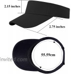 Cooraby 3 Pack Athletic Sun Visors Hats One Size Adjustable Sun Cap for Women and Men at Women’s Clothing store