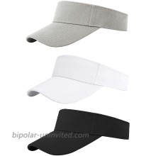Cooraby 3 Pack Athletic Sun Visors Hats One Size Adjustable Sun Cap for Women and Men at  Women’s Clothing store