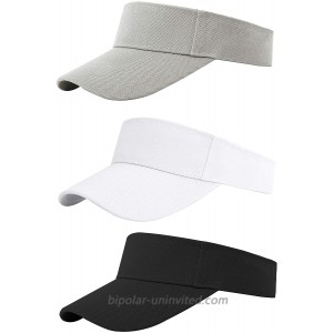 Cooraby 3 Pack Athletic Sun Visors Hats One Size Adjustable Sun Cap for Women and Men at  Women’s Clothing store