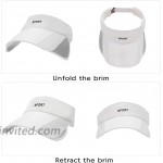 Men Women Sun Protection Sports Visor Hats Summer Wide Brim Adjustable Golf Tennis White