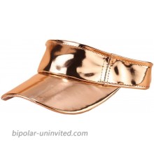 Mongous Womens Stylish Shiny Holographic Sun Visor Cap UV Protection Visor Gold at  Women’s Clothing store