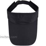 moonsix Sun Visor Cap for Man for Woman Outdoor Sport Cap Wide Brim Adjustable Visor Golf Hat Black at Women’s Clothing store