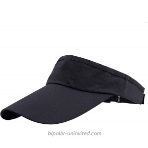 moonsix Sun Visor Cap for Man for Woman Outdoor Sport Cap Wide Brim Adjustable Visor Golf Hat Black at  Women’s Clothing store