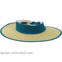 San Diego Hat Company Women's Roll Up Visor with Canvas and Terry Cloth Sweatband Aqua One Size at  Women’s Clothing store