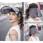 Shanlin Adjustable Sun Visors Face Shield for Outdoors Beach Hiking and Biking Black at Women’s Clothing store