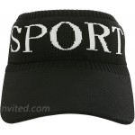 Sports Sun Visors Adjustable Cap Running Tennis Golf Lightweight Breathable Summer Sports Visor Hat for Women Men with Adjustable StrapBlack