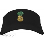 Sun Pineapple Visor Hat Classic Unisex 100% Cotton Cool Sporting Visor with Small Embroidery - Best Visor for Running Workouts and Outdoor Activities 1 Pineapple Large at Women’s Clothing store