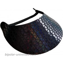 The Incredible Sunvisor Glitzy Design Perfect for The Summer! Made in The USA!! Triangle Glitz 7 at  Women’s Clothing store