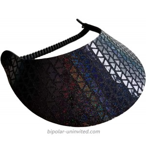 The Incredible Sunvisor Glitzy Design Perfect for The Summer! Made in The USA!! Triangle Glitz 7 at  Women’s Clothing store