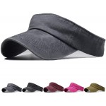 Unisex Sun Visor Hats for Women Men Adjustable Athletic Open-top Sports Visor Hat for Men Cotton Hats Gray at Women’s Clothing store