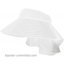 Wide Brim White Taslon UV Packable Visor