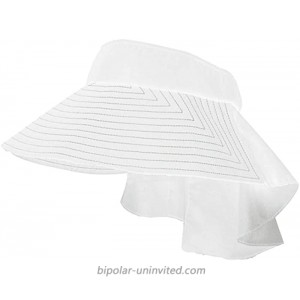 Wide Brim White Taslon UV Packable Visor