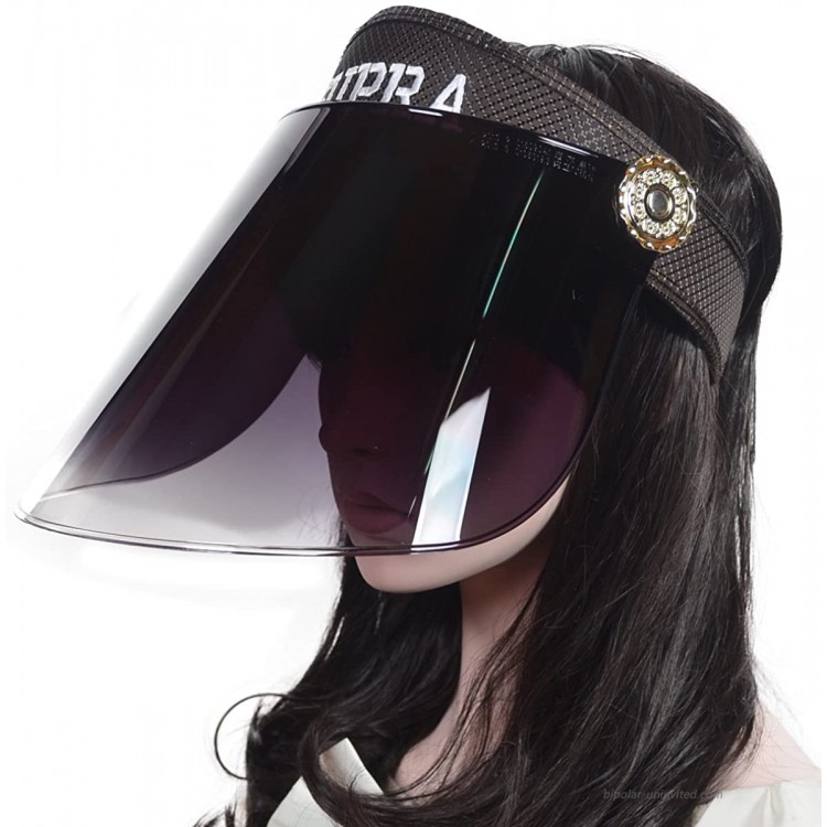 Women UV Solar Protection Hat Headband Sun Visor Summer Anti-UV Cap Black at Women’s Clothing store