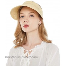 Women's Visor Hat Sun Beach Straw Visors Summer UV Protection Clip On Sports Outdoor Wide BrimStraw Yellow at  Women’s Clothing store
