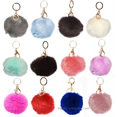 1 Dozen of Faux Fur Pom Pom Keychains J2208 PACK B at  Women’s Clothing store
