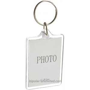 10pcs Clear Acrylic Blank Photo Picture Frame Keychain Keyring Insert Suit the size of 2.74.6cm Rectangle